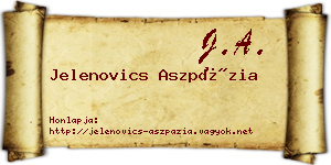 Jelenovics Aszpázia névjegykártya